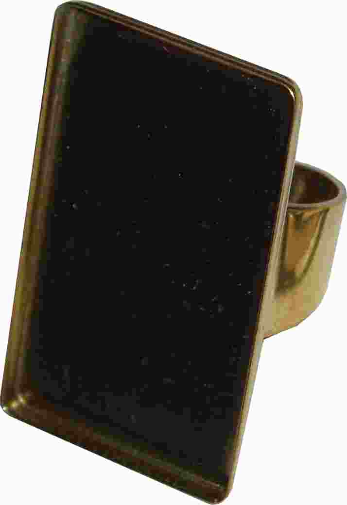 Base metal ring rectangular settings